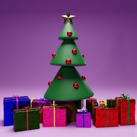 Christmas tree with presents